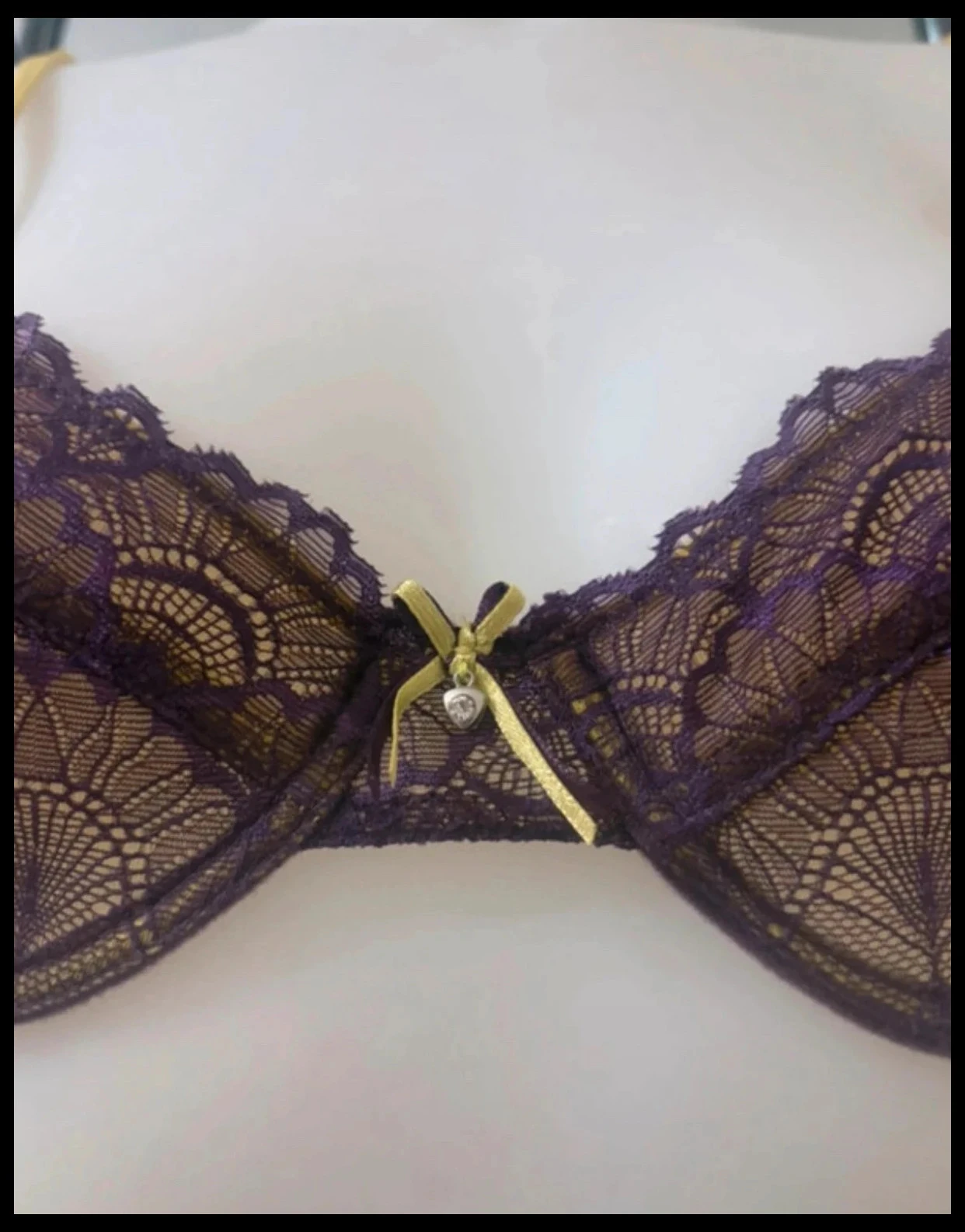 Bra Size 85B - Plum and Lime Lace – photo 2